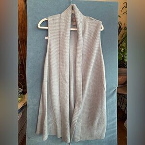 Chico's Light Gray Knit Cardigan Vest size 2